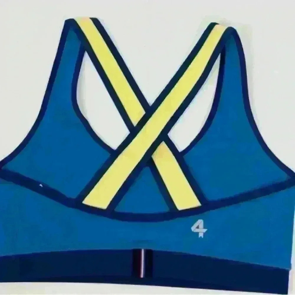 FOURLAPS Infinity Sports Bra - Azure Midnight Banana Size Small NWT - Picture 4 of 4